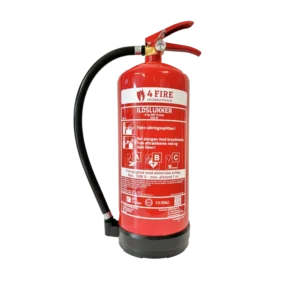 Pulverslukker 6 kg, rød fra 4 Fire