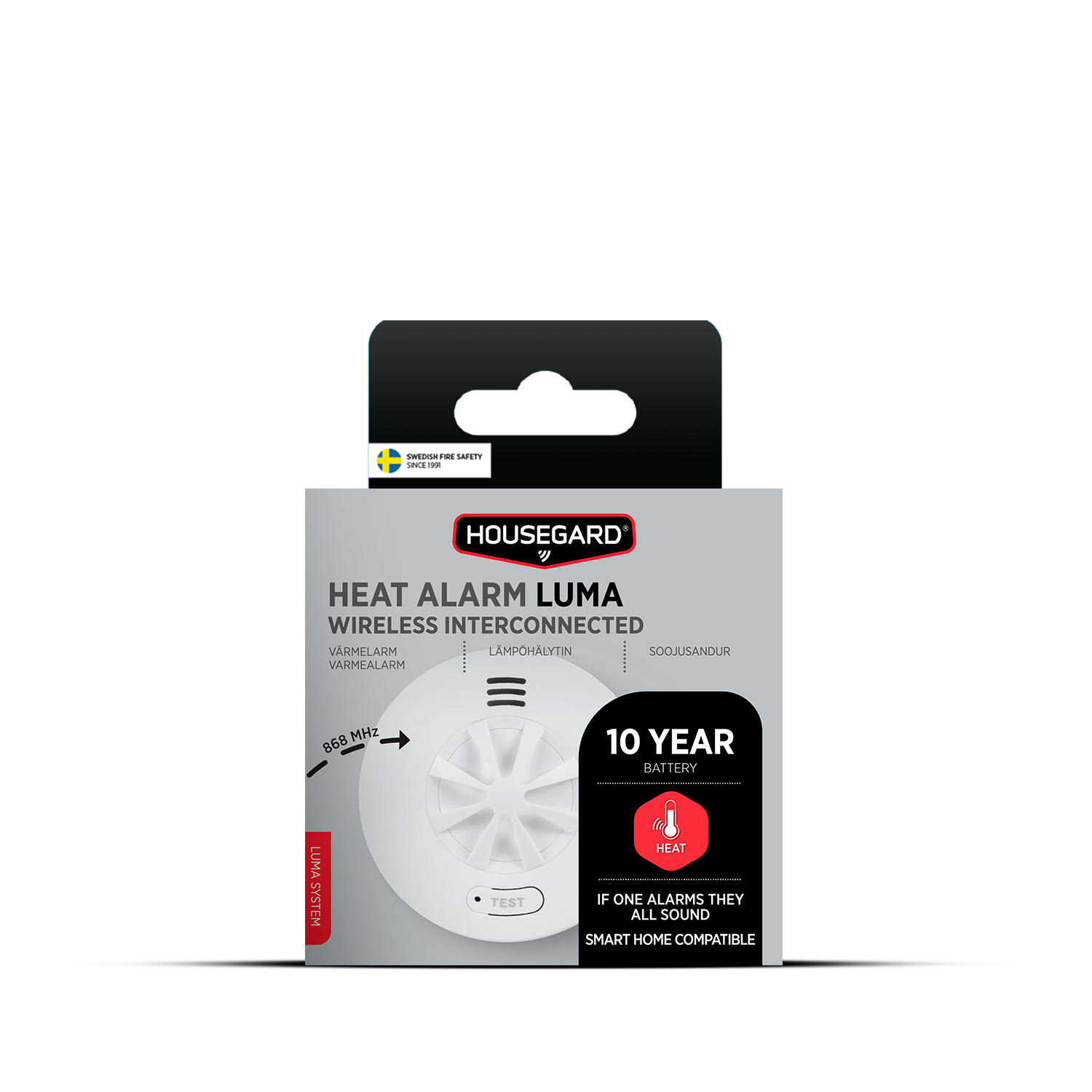 Housegard Luma, trådløs varmealarm, inkl. 10-års batteri - Billede 2