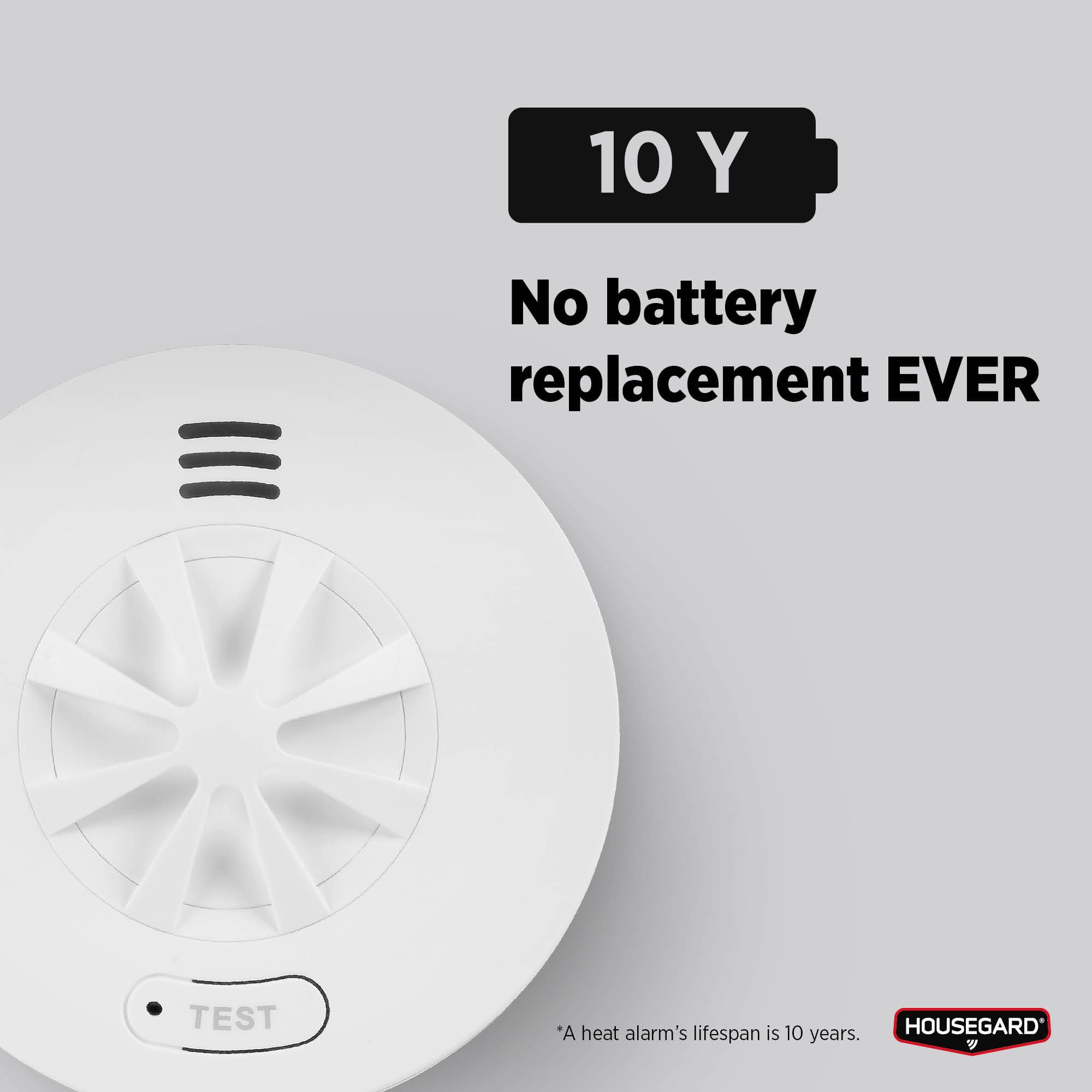 Housegard Luma, trådløs varmealarm, inkl. 10-års batteri - Billede 6