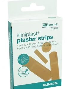 Kliniplast plaster strips – Vandtætte, assorterede størrelser