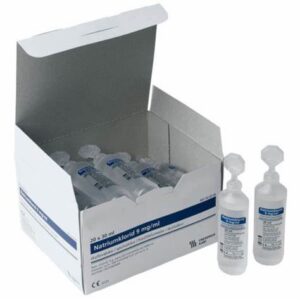 Microspol NaCl 0,9%, 30 ml pipetteflaske med knækstuds